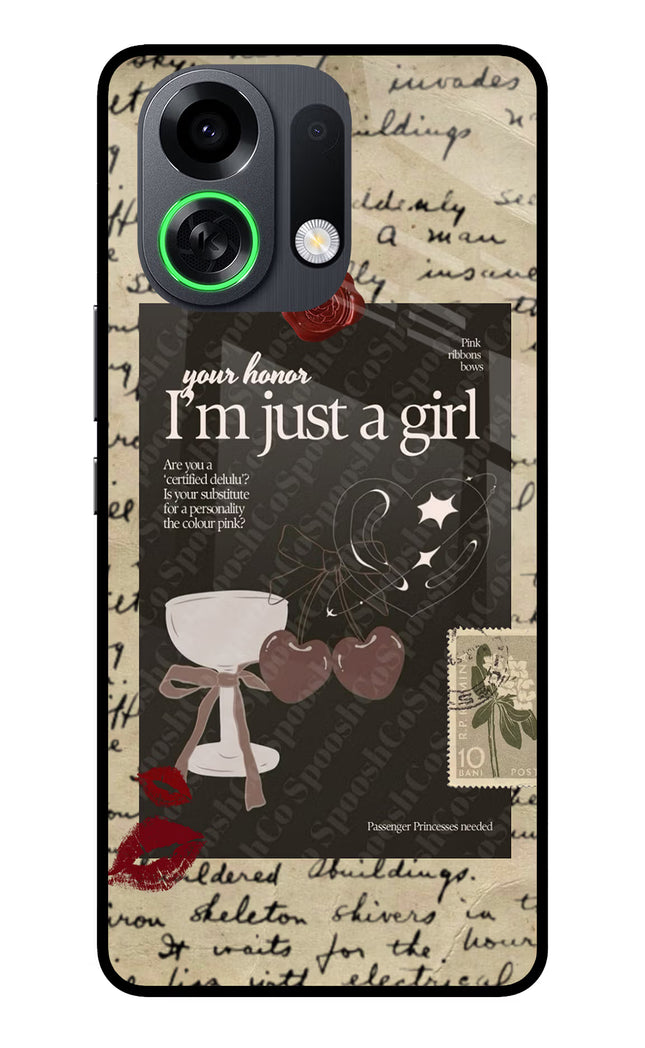 I am just a girl OPPO K13 Turbo Pro 5G Metal Case Back Cover by Casekaro