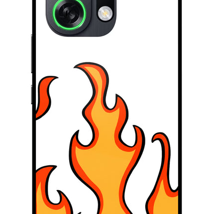 Fired Up – White OPPO K13 Turbo Pro 5G Metal Case Back Cover by Casekaro