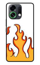 Fired Up – White OPPO K13 Turbo Pro 5G Metal Case Back Cover by Casekaro