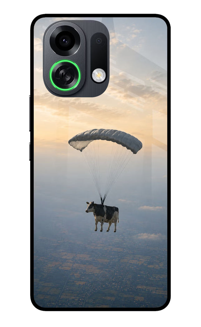 Skydiving Cow OPPO K13 Turbo Pro 5G Metal Case Back Cover by Casekaro