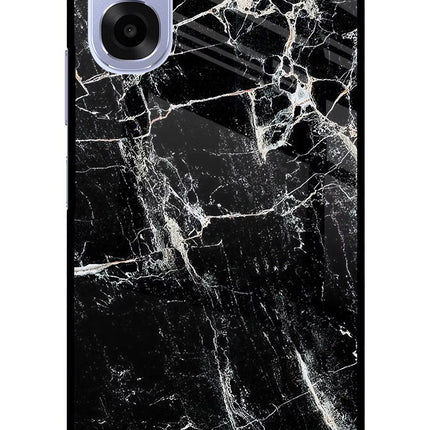 Black Marble Texture OPPO K14x 5G Metal Case Back Cover by Casekaro