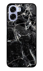Black Marble Texture OPPO K14x 5G Metal Case Back Cover by Casekaro