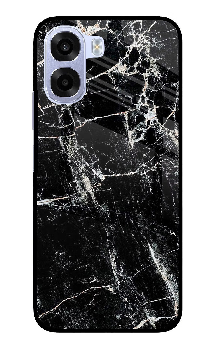 Black Marble Texture OPPO K14x 5G Back Cover, Metal case