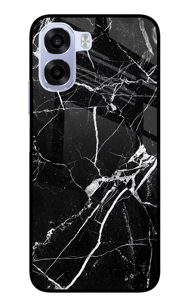 Black Marble Pattern OPPO K14x 5G Metal Case Back Cover by Casekaro