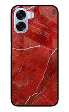 Red Marble Design OPPO K14x 5G Metal Case Back Cover by Casekaro