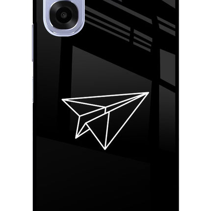 Paper Plane White OPPO K14x 5G Metal Case Back Cover by Casekaro