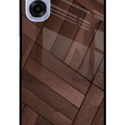 Wooden Texture Design OPPO K14x 5G Metal Case Back Cover by Casekaro