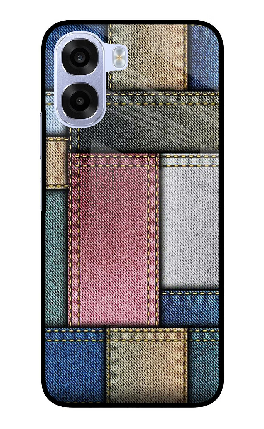 Multicolor Jeans OPPO K14x 5G Back Cover, Metal case
