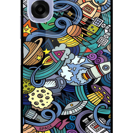 Space Abstract OPPO K14x 5G Metal Case Back Cover by Casekaro