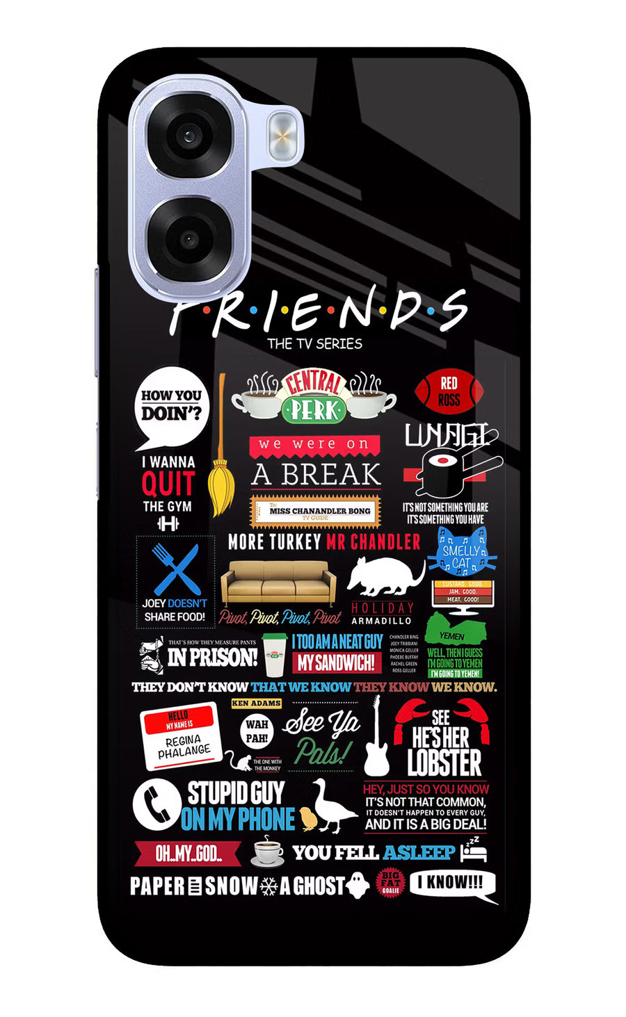 FRIENDS OPPO K14x 5G Back Cover, Metal case