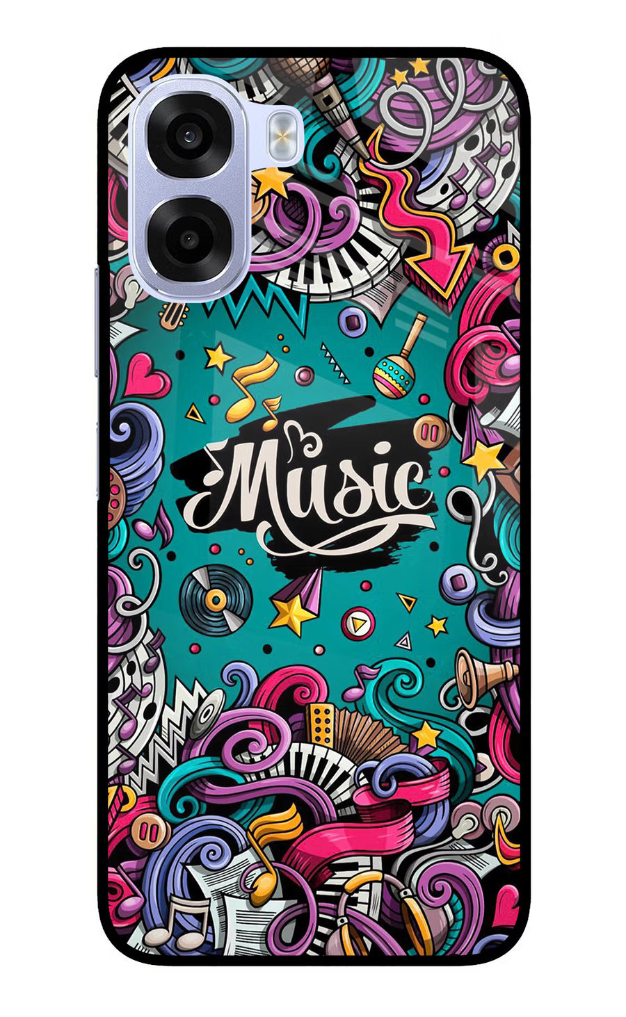 Music Graffiti OPPO K14x 5G Back Cover, Metal case