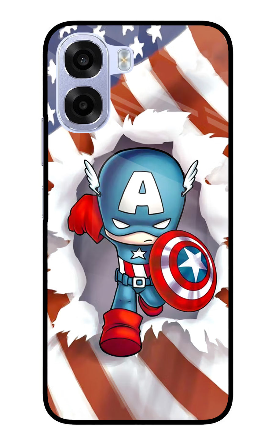 Captain America OPPO K14x 5G Back Cover, Metal case