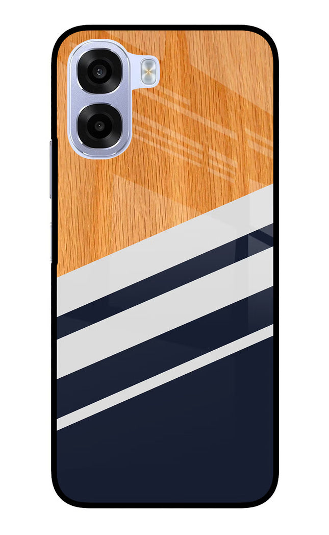 Blue and white wooden OPPO K14x 5G Metal Case Back Cover by Casekaro