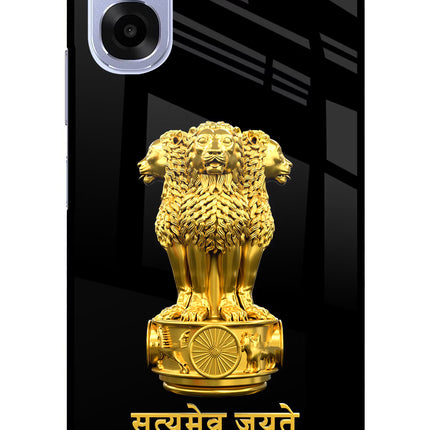 Satyamev Jayate Golden OPPO K14x 5G Metal Case Back Cover by Casekaro