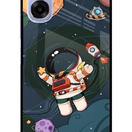 Cartoon Astronaut OPPO K14x 5G Metal Case Back Cover by Casekaro