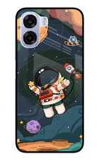 Cartoon Astronaut OPPO K14x 5G Metal Case Back Cover by Casekaro