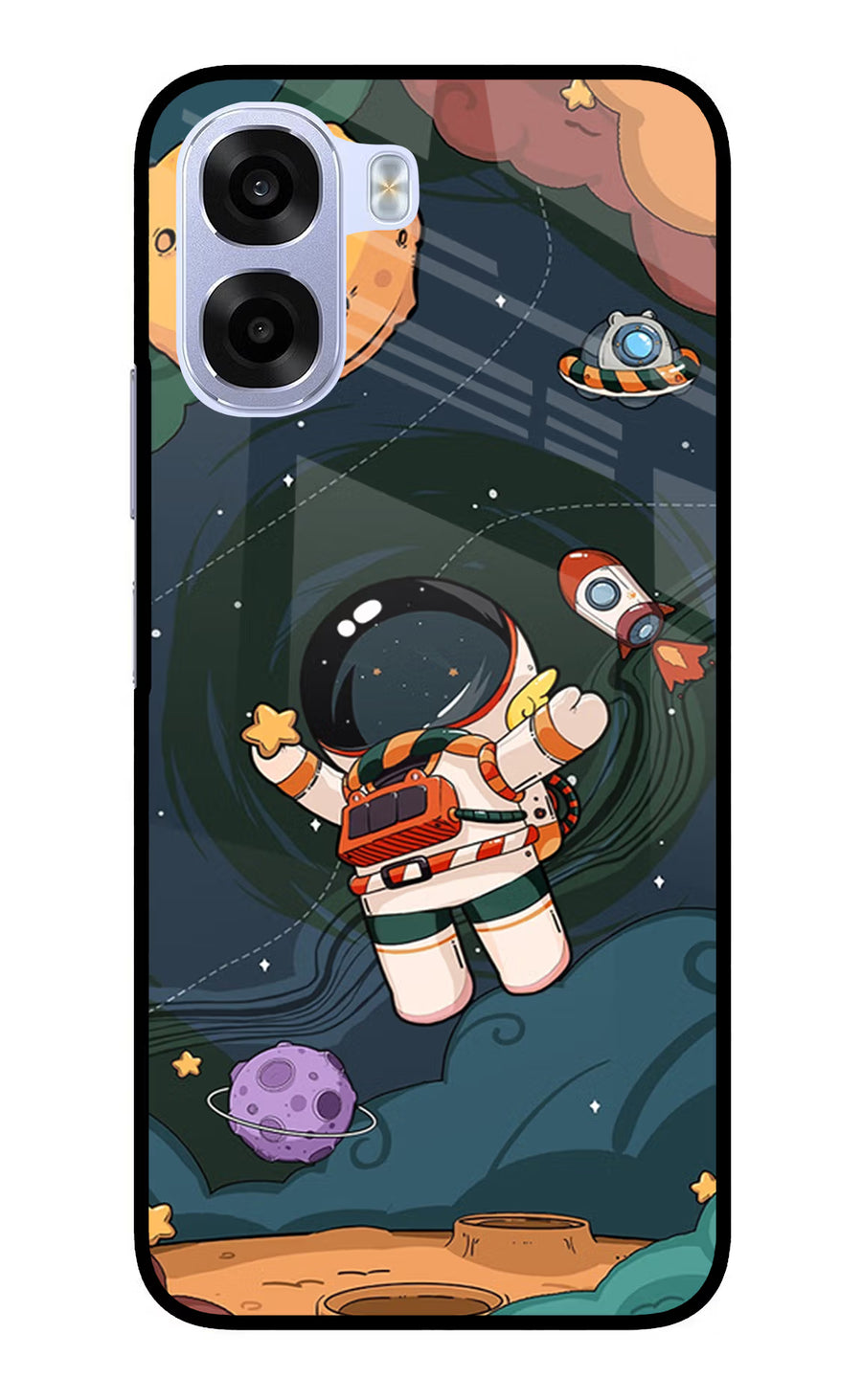 Cartoon Astronaut OPPO K14x 5G Back Cover, Metal case