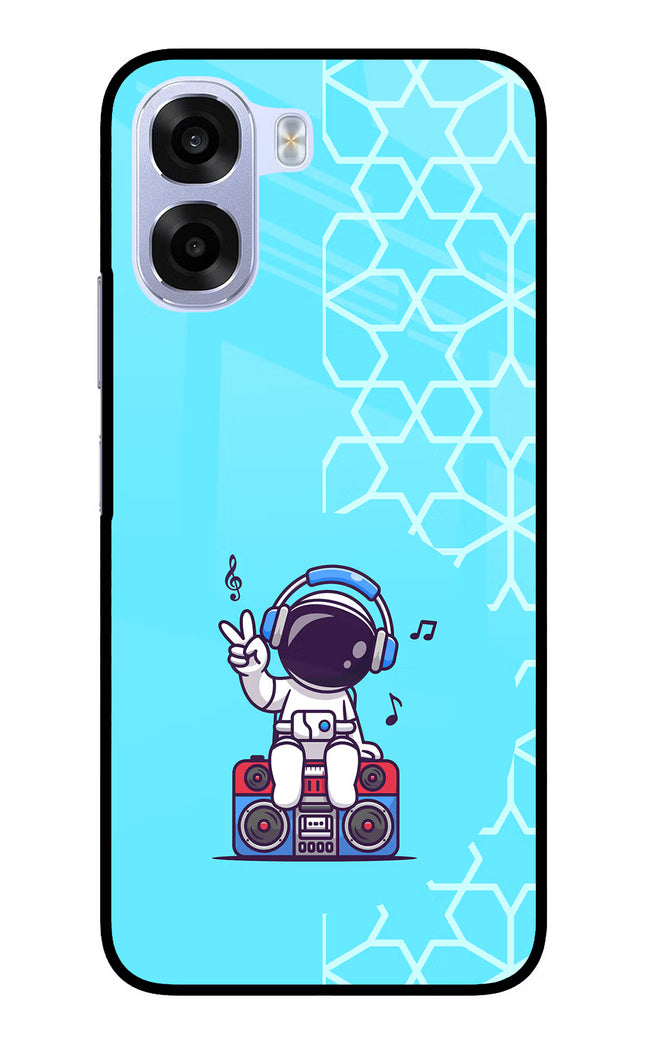 Cute Astronaut Chilling OPPO K14x 5G Metal Case Back Cover by Casekaro