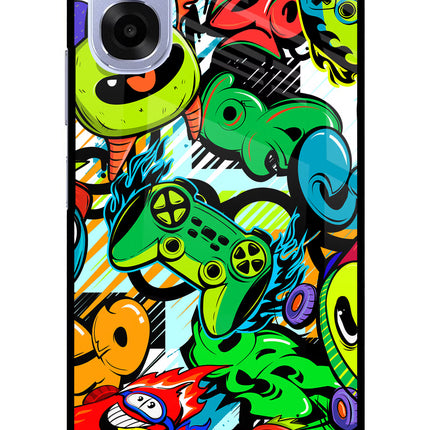 Game Doodle OPPO K14x 5G Metal Case Back Cover by Casekaro