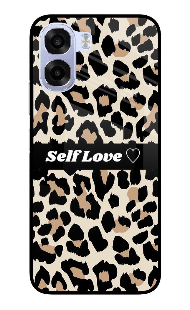 Leopard Print Self Love OPPO K14x 5G Metal Case Back Cover by Casekaro