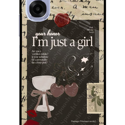 I am just a girl OPPO K14x 5G Metal Case Back Cover by Casekaro
