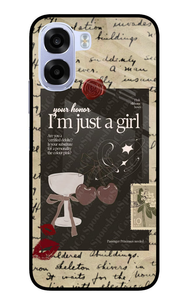 I am just a girl OPPO K14x 5G Metal Case Back Cover by Casekaro