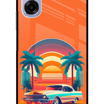 Palm Drive 80s OPPO K14x 5G Metal Case Back Cover by Casekaro