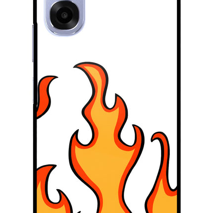 Fired Up – White OPPO K14x 5G Metal Case Back Cover by Casekaro