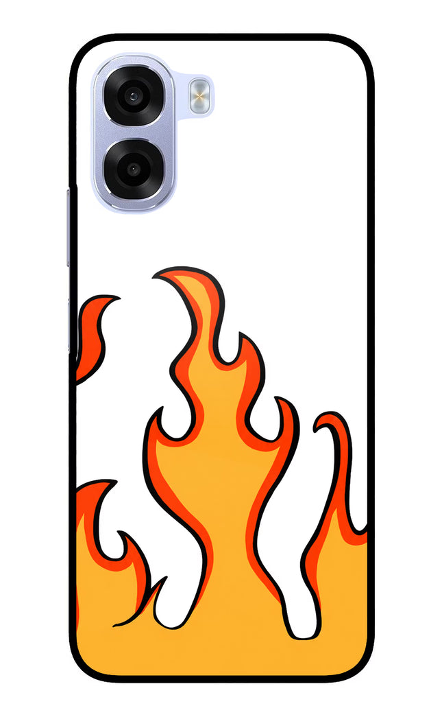 Fired Up – White OPPO K14x 5G Metal Case Back Cover by Casekaro