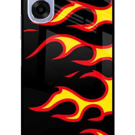 Side Sweep Flames OPPO K14x 5G Metal Case Back Cover by Casekaro