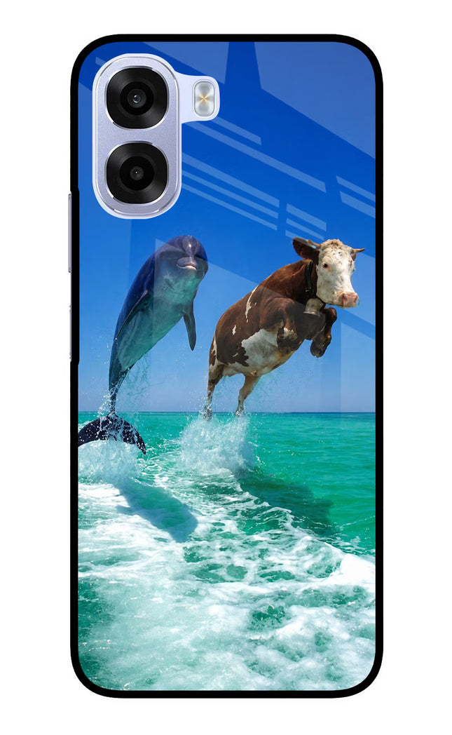 Dolphin vs Cow OPPO K14x 5G Metal Case Back Cover by Casekaro