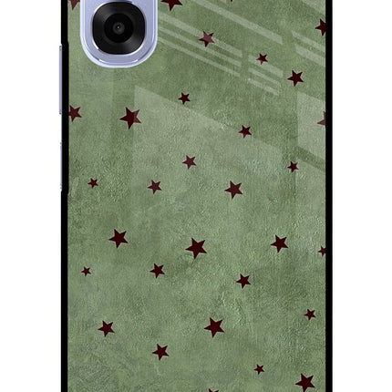 Green Stars OPPO K14x 5G Metal Case Back Cover by Casekaro