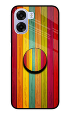Multicolor Wooden OPPO K14x 5G Pop Case by Casekaro