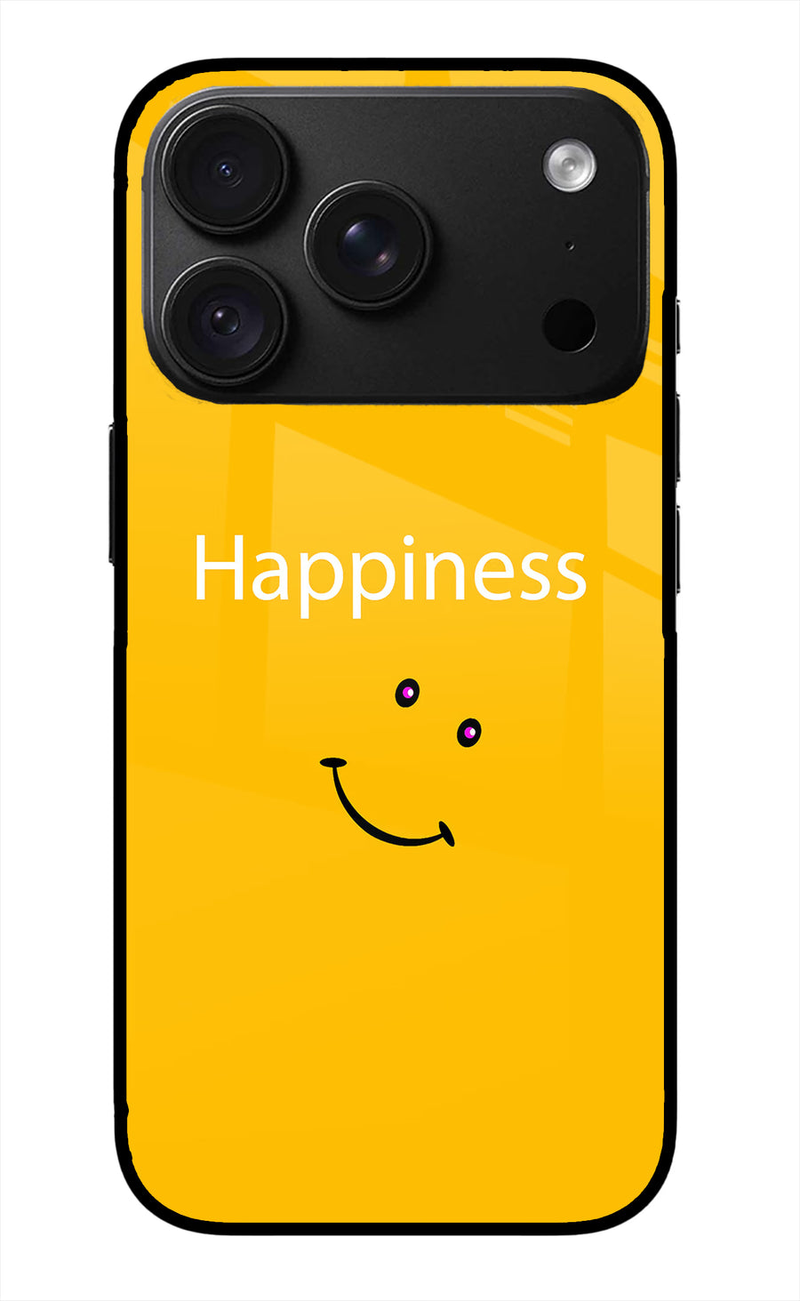 Happiness With Smiley iPhone 18 Pro Back Cover, Metal case