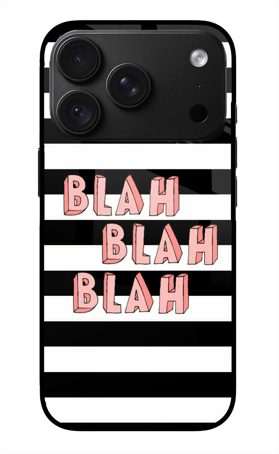Blah Blah Blah iPhone 18 Pro Back Cover, Metal case
