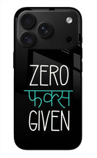 Zero Fucks Given iPhone 18 Pro Metal Case Back Cover by Casekaro