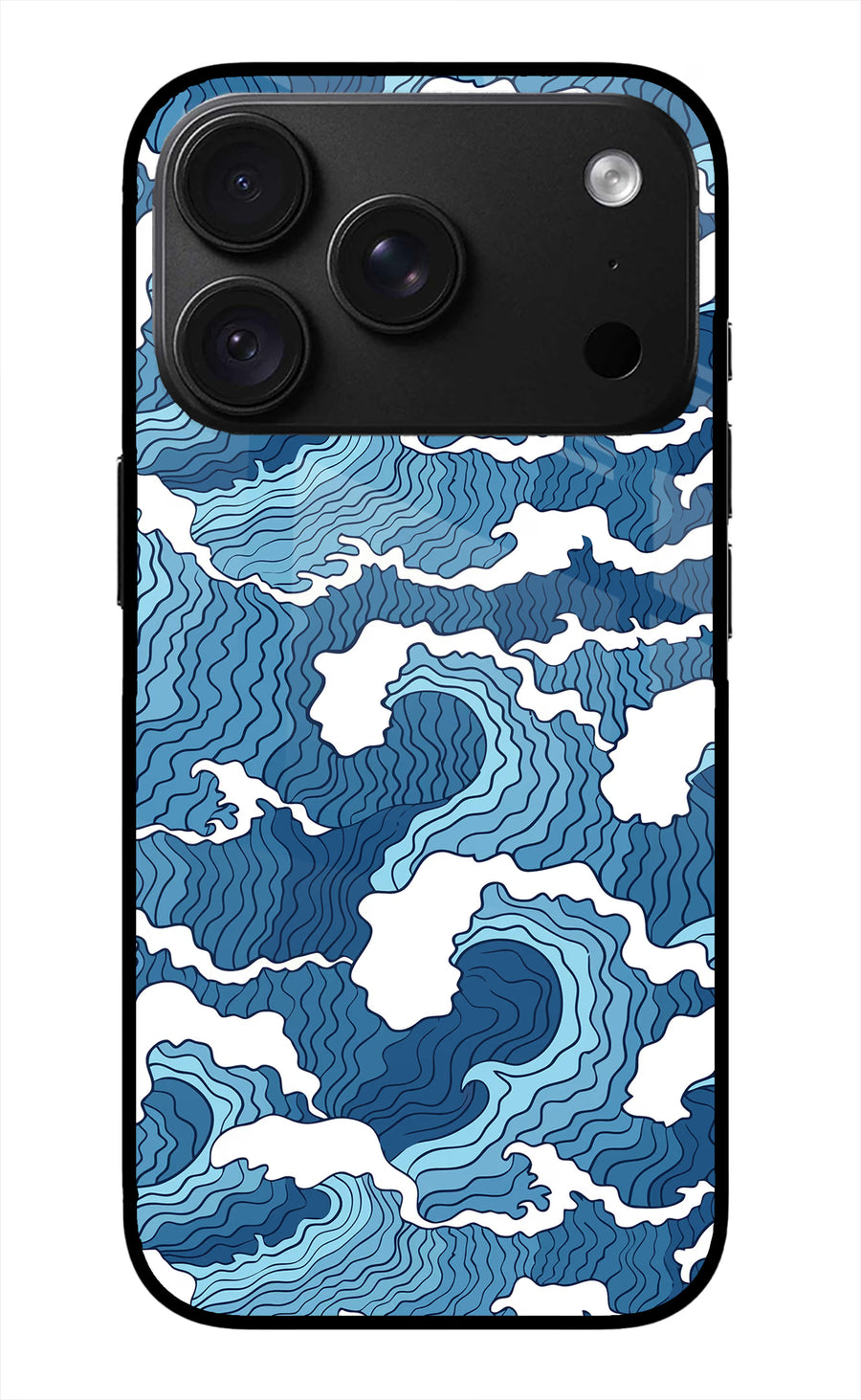 Blue Waves iPhone 18 Pro Back Cover, Metal case