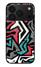 Geometric Graffiti iPhone 18 Pro Metal Case Back Cover by Casekaro