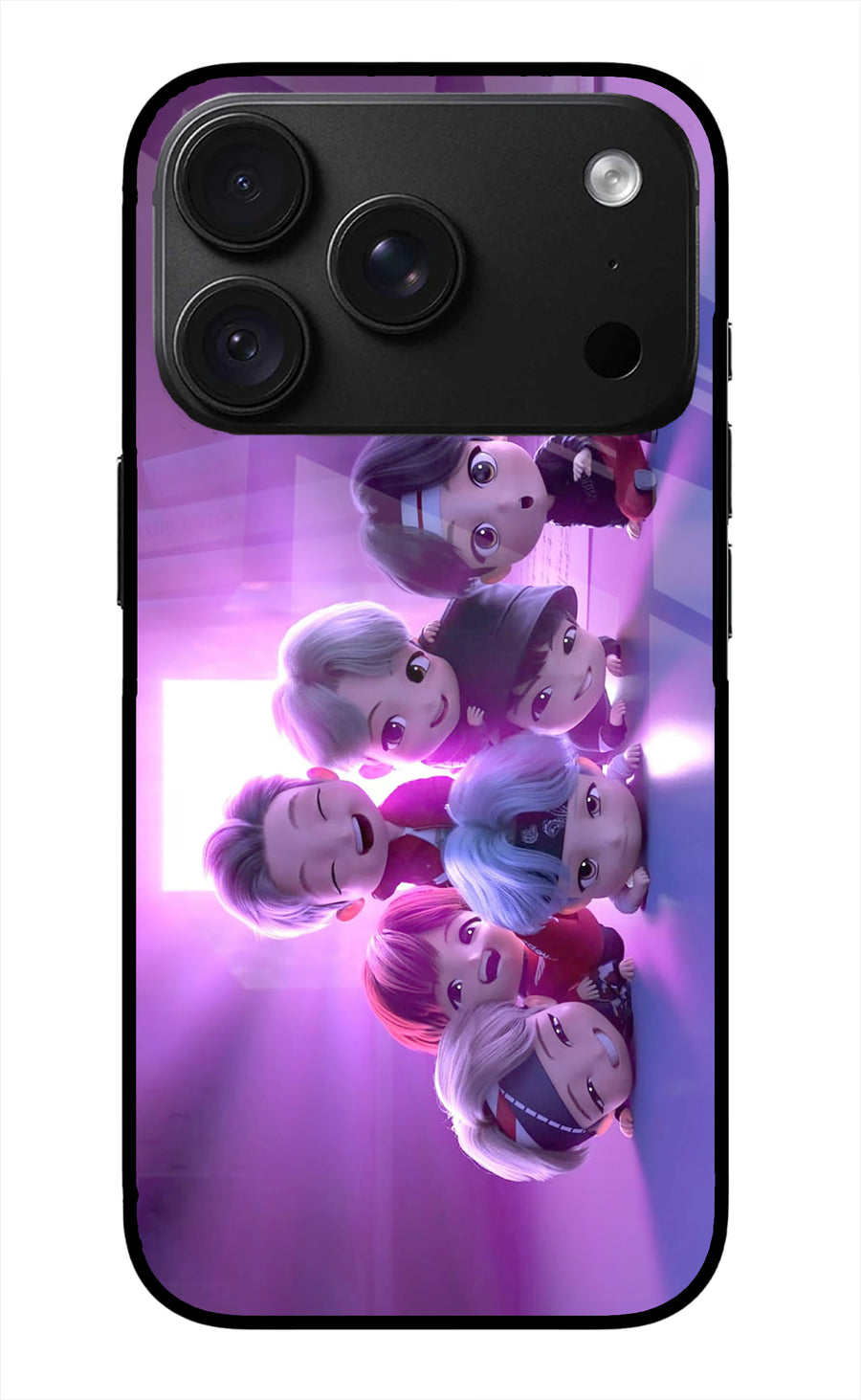 BTS Chibi iPhone 18 Pro Back Cover, Metal case