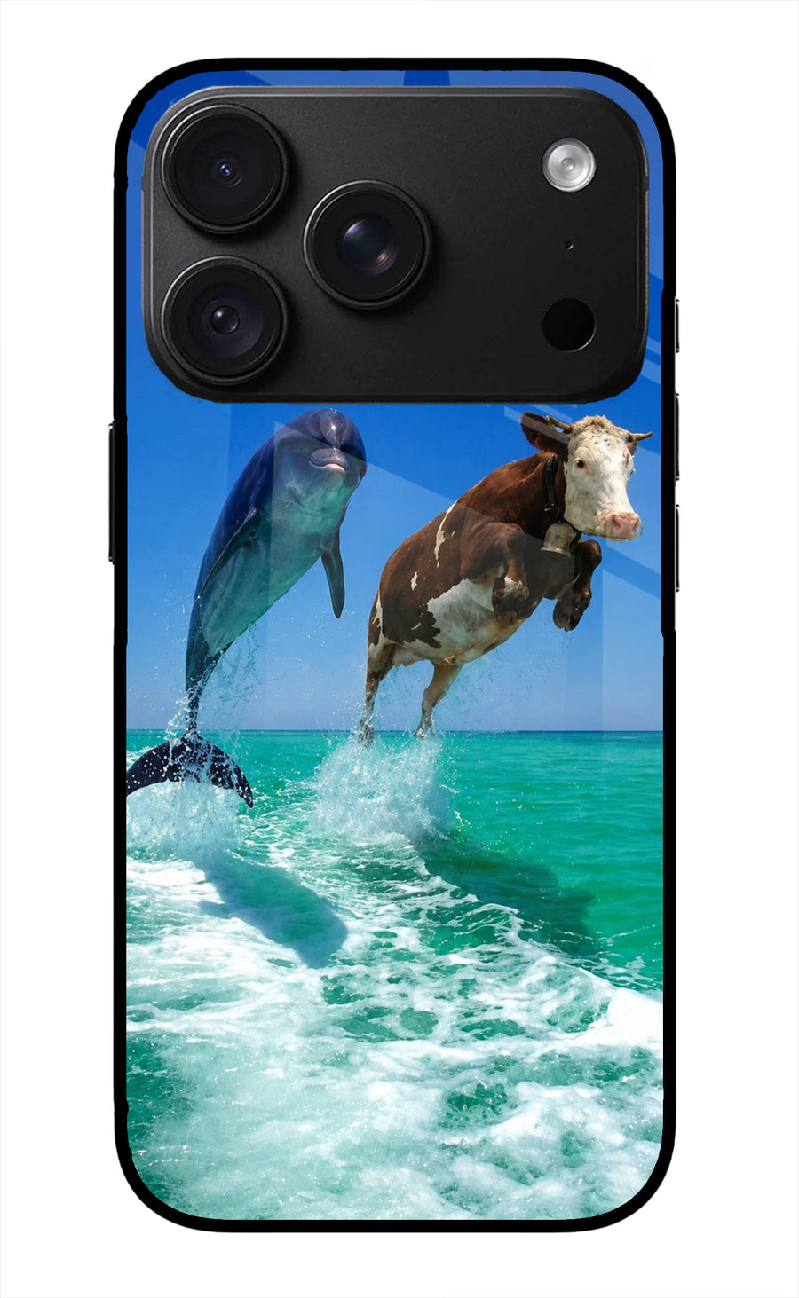 Dolphin vs Cow iPhone 18 Pro Back Cover, Metal case