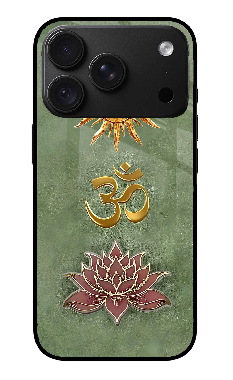 Om & Lotus iPhone 18 Pro Back Cover, Metal case