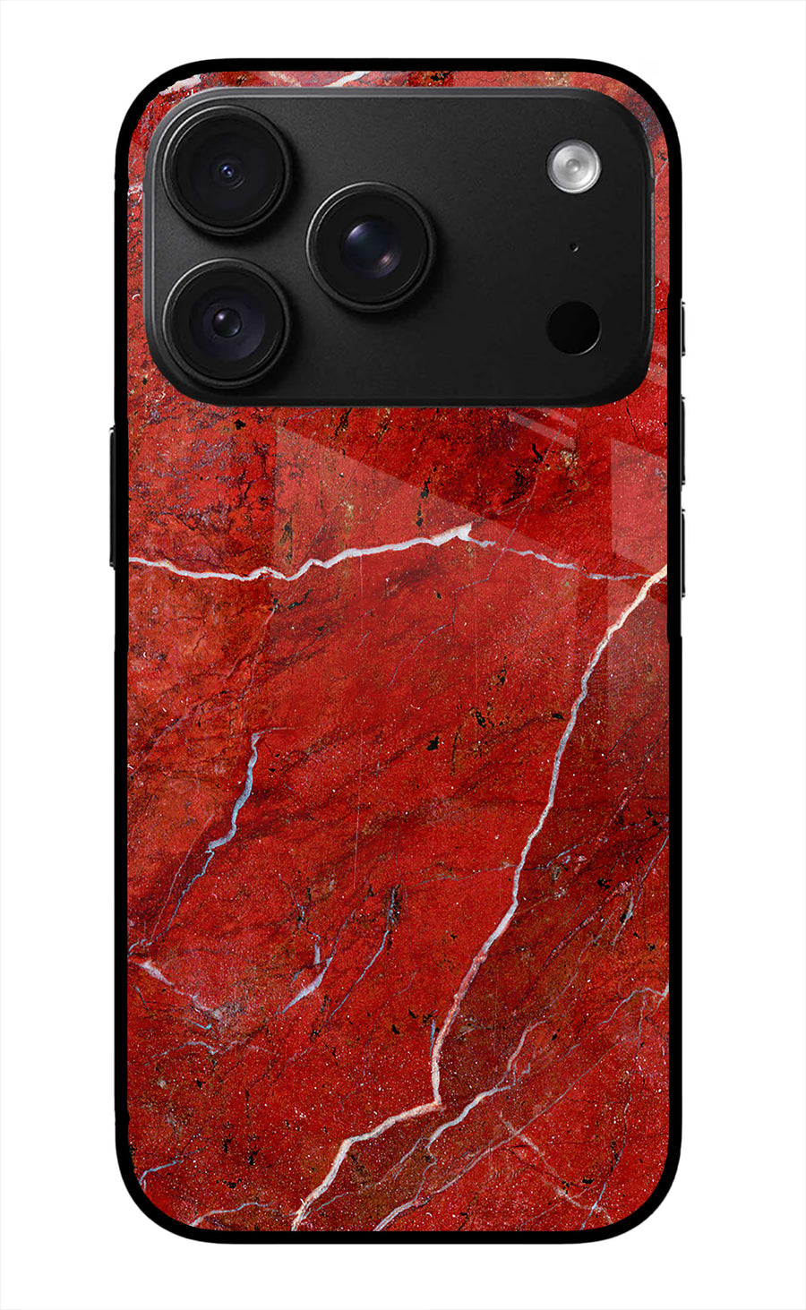 Red Marble Design iPhone 18 Pro Max Back Cover, Metal case