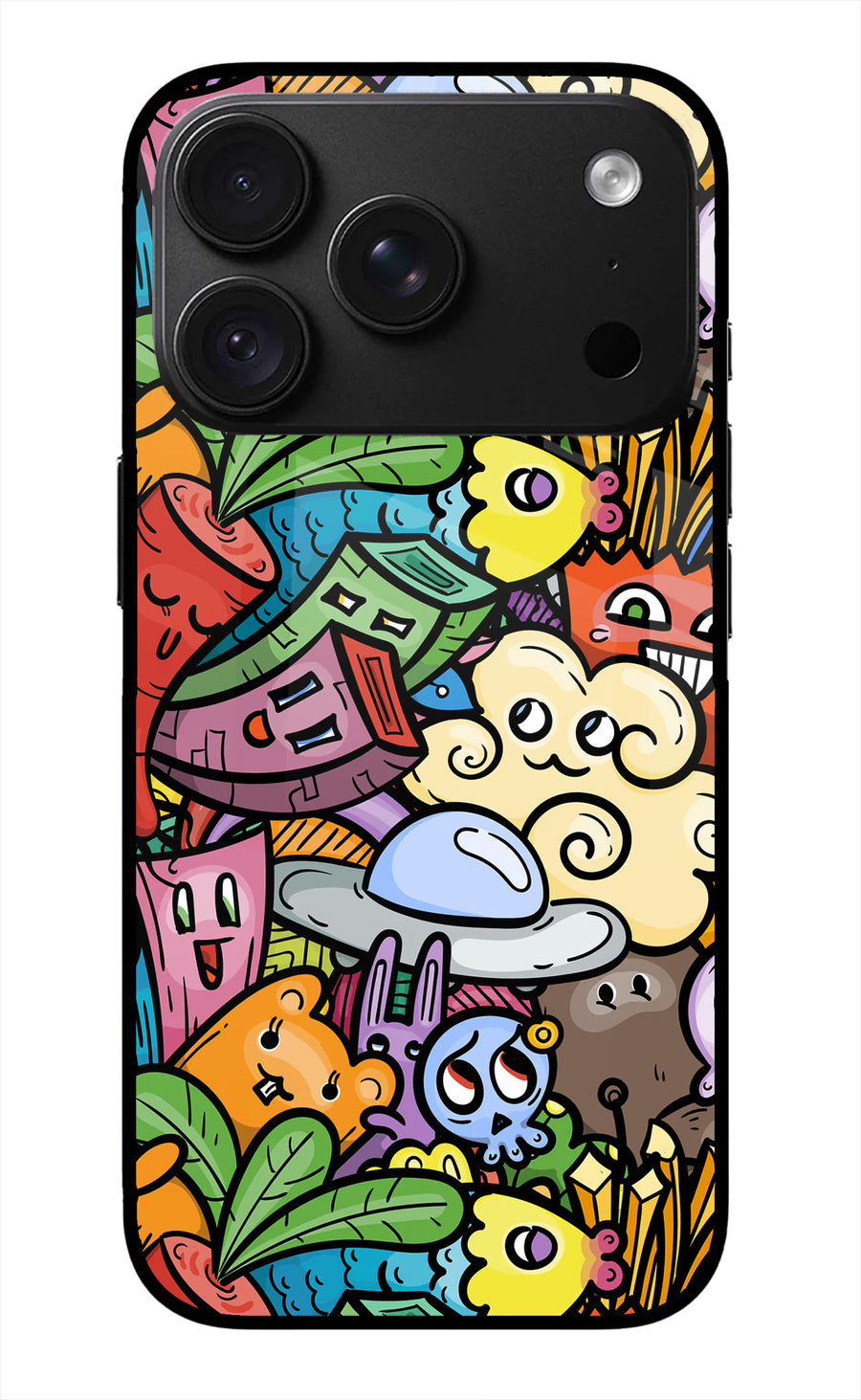 Veggie Doodle iPhone 18 Pro Max Back Cover, Metal case