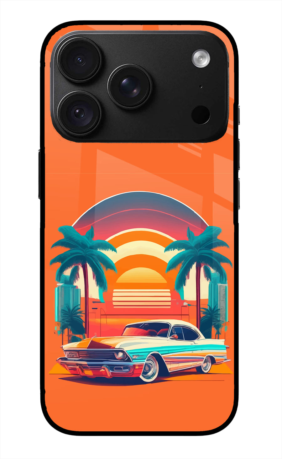 Palm Drive 80s iPhone 18 Pro Max Back Cover, Metal case