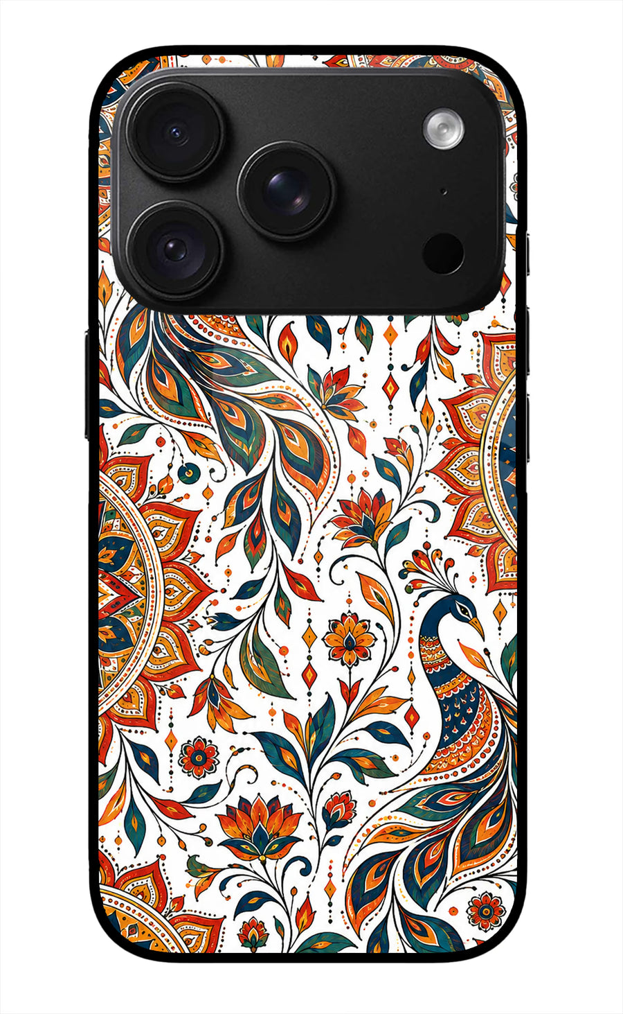 White Mayura iPhone 18 Pro Max Back Cover, Metal case