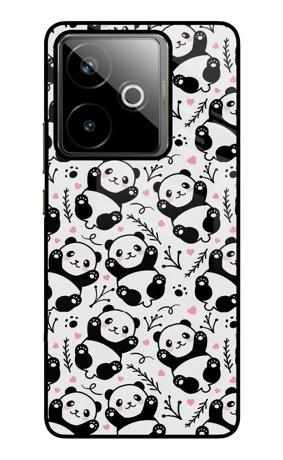 Cute Panda Realme GT 7T Back Cover, Metal case