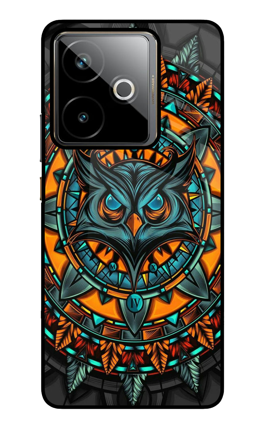 Angry Owl Art Realme GT 7T Back Cover, Metal case