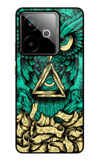 Green Owl Realme GT 7T Metal Case Back Cover by Casekaro