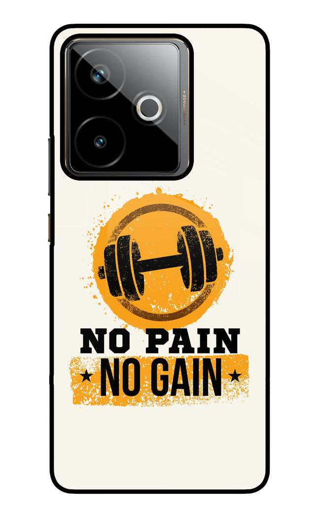 No Pain No Gain Realme GT 7T Metal Case Back Cover by Casekaro