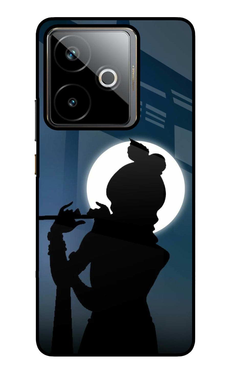 Shri Krishna Silhouette Realme GT 7T Back Cover, Metal case